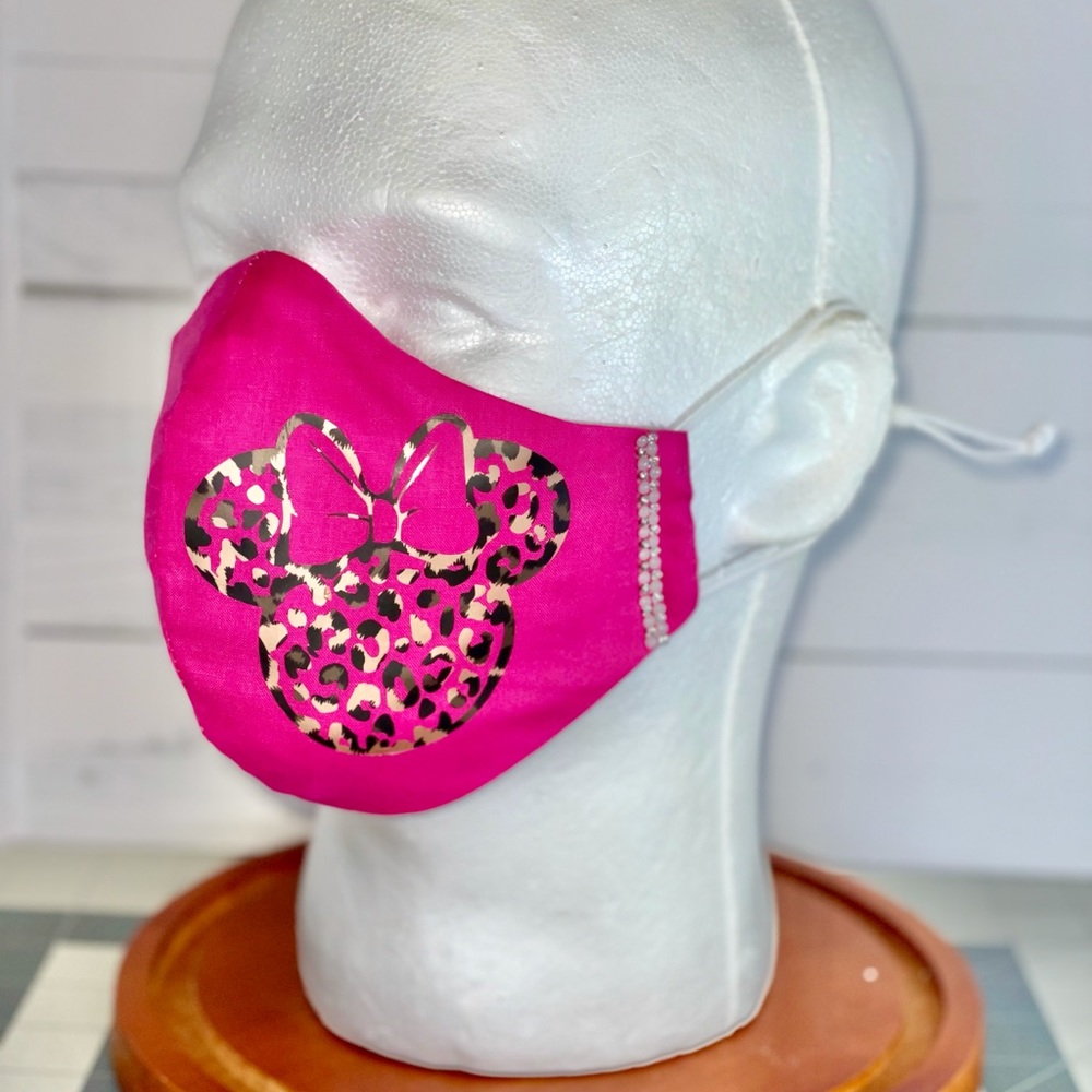 Disney Minnie Mouse face mask leopard
